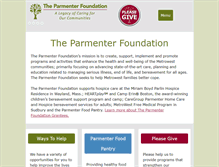 Tablet Screenshot of parmenterfoundation.org